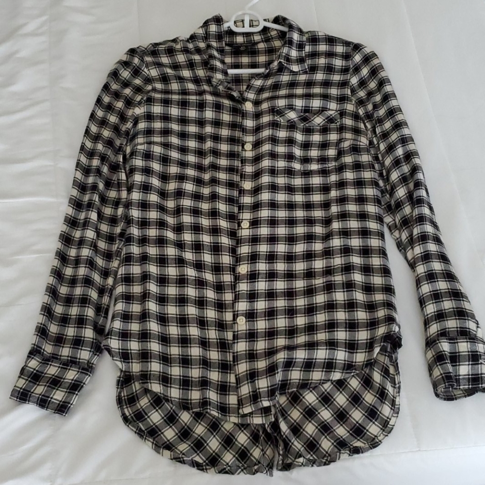 Black & Cream Button down shirt
